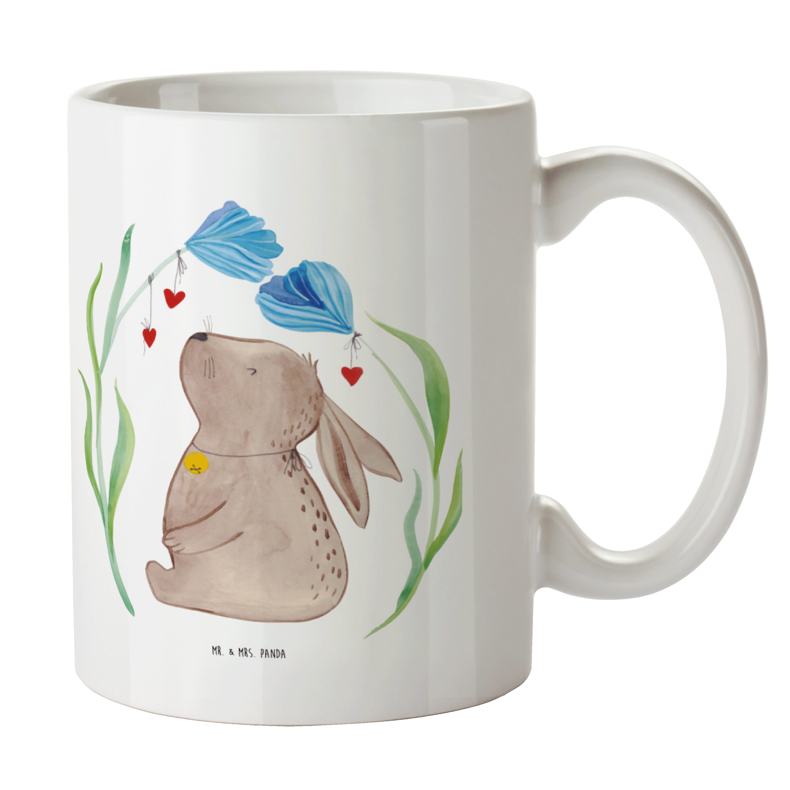 Bech, Tasse, Weiß Kaffeebecher, - Geschenk, Panda Mrs. Motive, Mr. - Tasse Hase Keramik & Blume Tasse