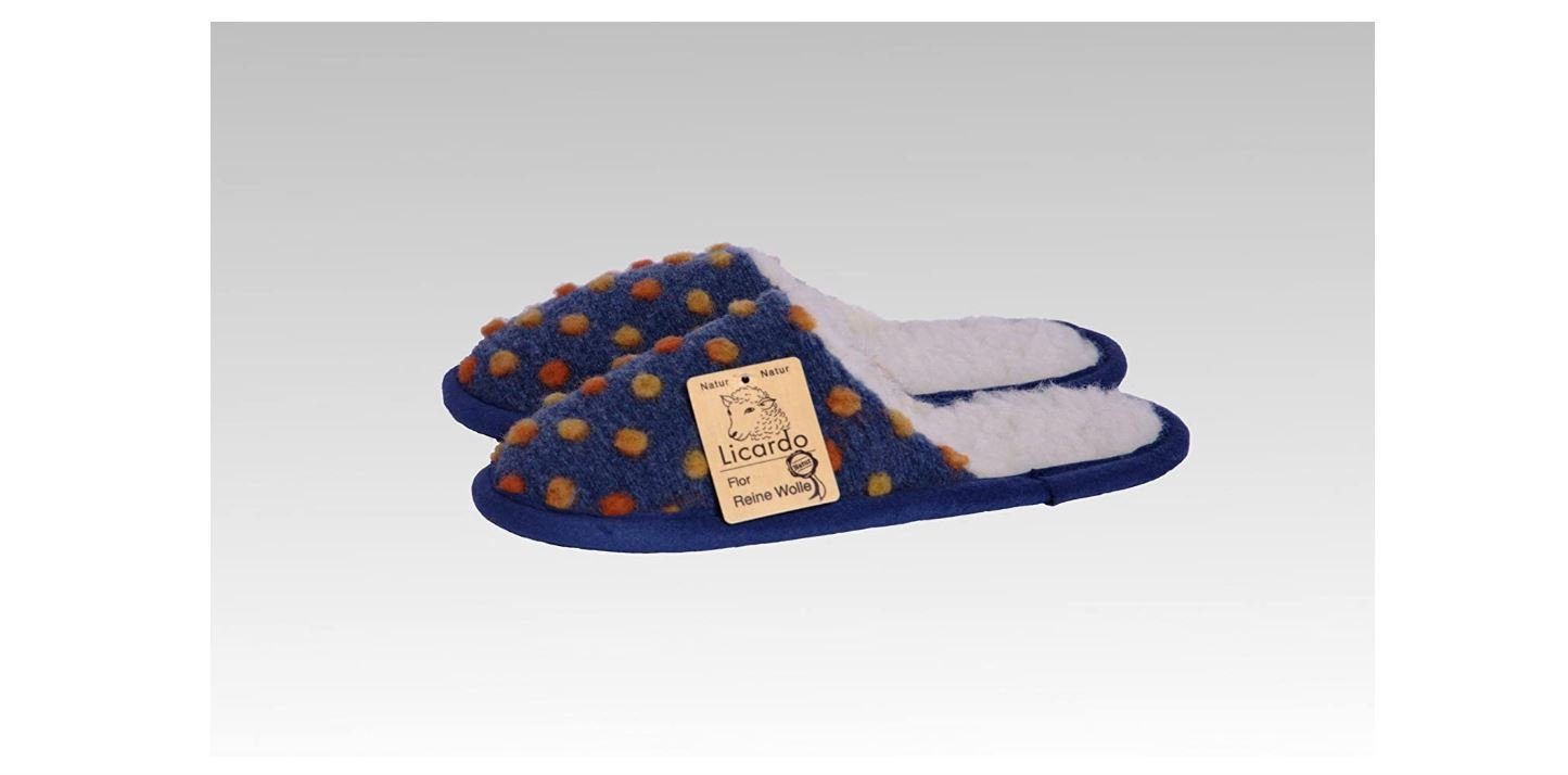 Linke Licardo Pantoffel - Hausschuhe aus 100 % Schurwolle in 8 Farben Pantoffel