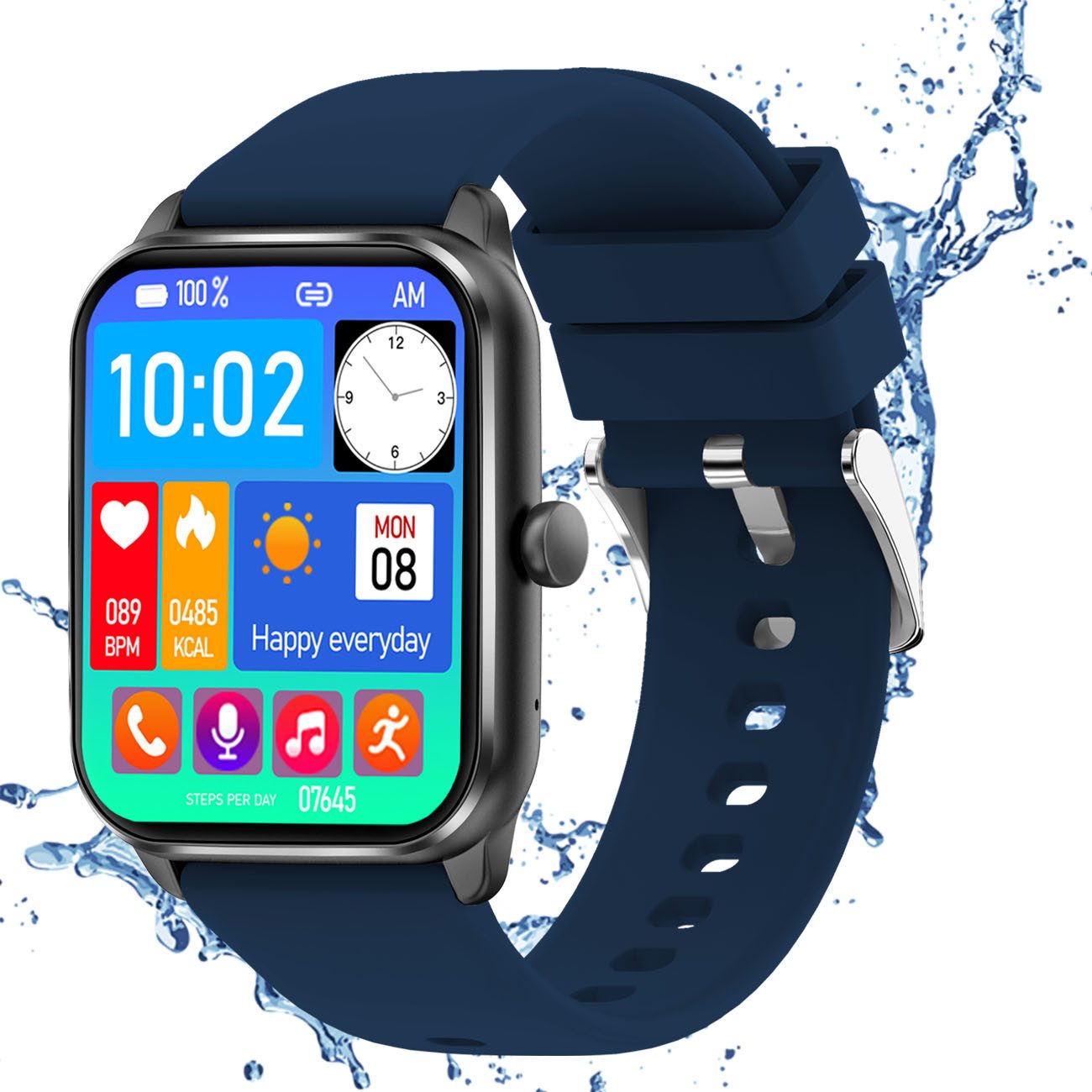 Smartwatch Herren Damen, mit Telefonfunktion Smartwatch