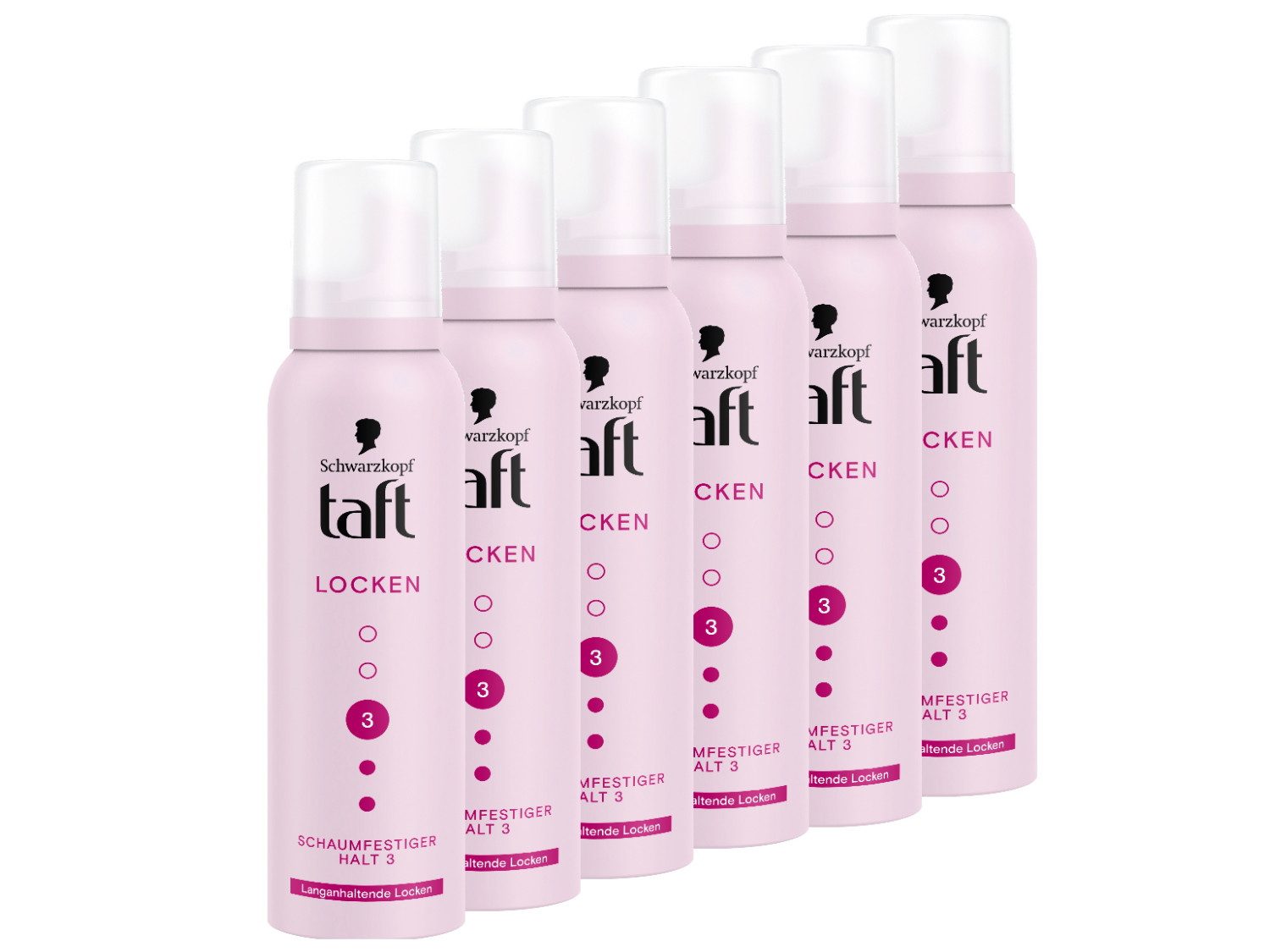 Taft Haarfestiger Schwarzkopf, für langanhaltende & definierte Locken, Vorratspack, 6-tlg., 6x 150ml, Для укладки волосся-Mousse für lockiges Haar