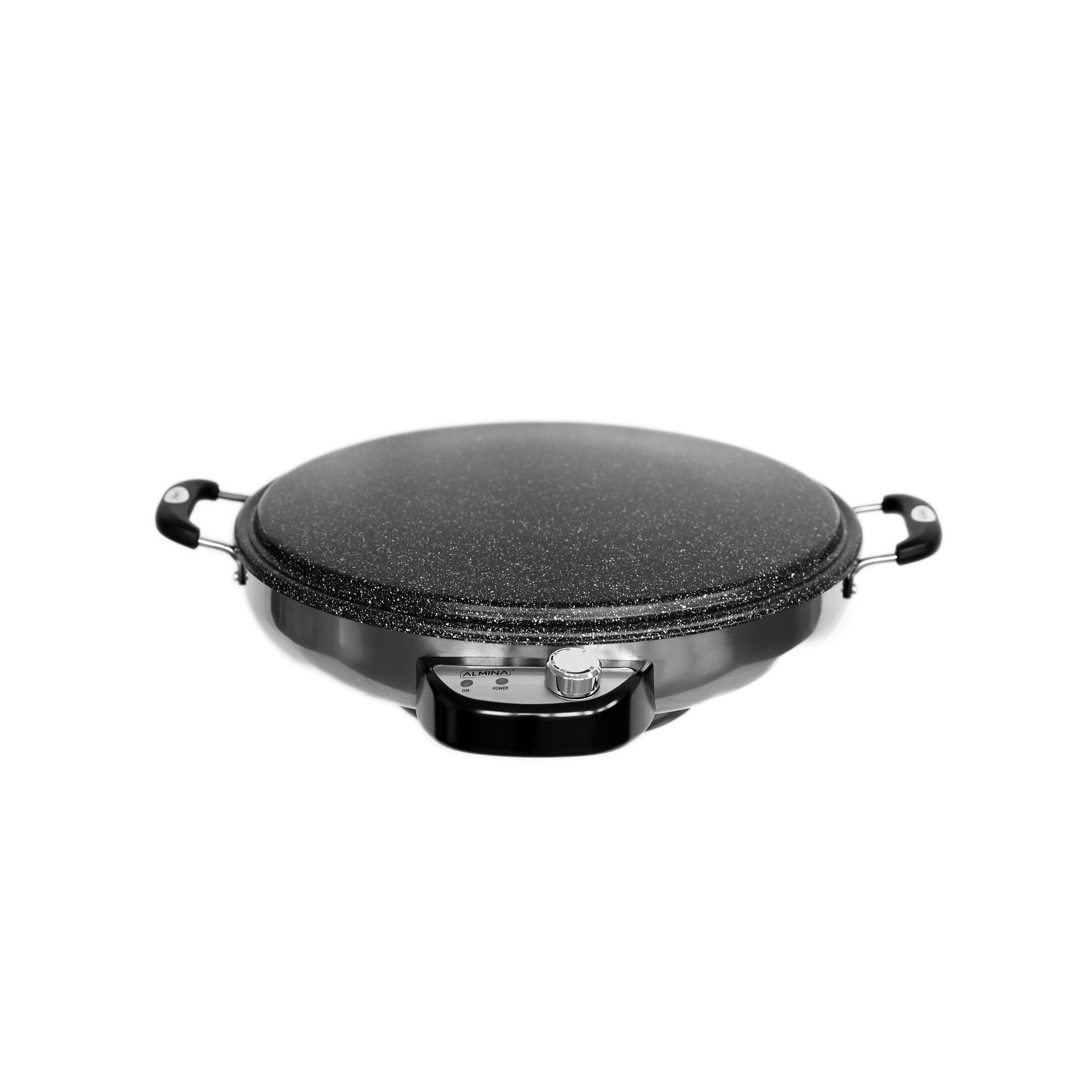 Almina Crêpesmaker Elektrischer Fladenbäcker ø50 cm - Antihaftbeschichtung, 2300W, 2300 W, Ø 50 cm, Granit-Antihaftbeschichtung, Temperaturregelung