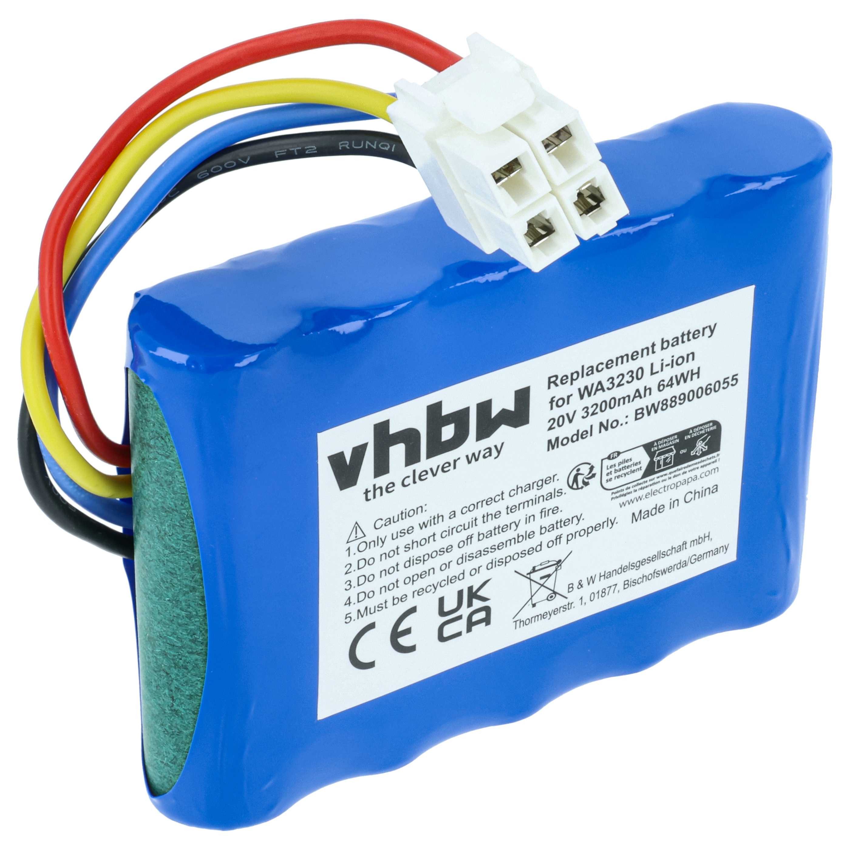 vhbw Akku passend für Landxcape LX790 600M2, LX790, LX797, LX796, LX793, Akku Akku Li-Ion 3200 mAh (20 V, 1 St), Leistungsfähiger Austausch-Akku für Rasenmäher, Wiederaufladbar