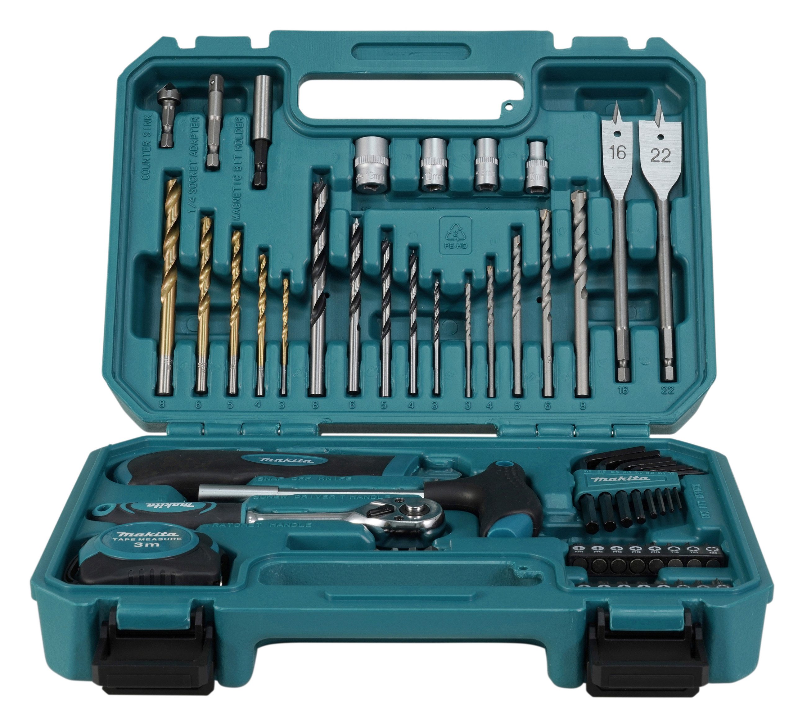 Makita Werkzeugset »E-15095«, 60-tlg., inkl. Aufbewahrungskoffer