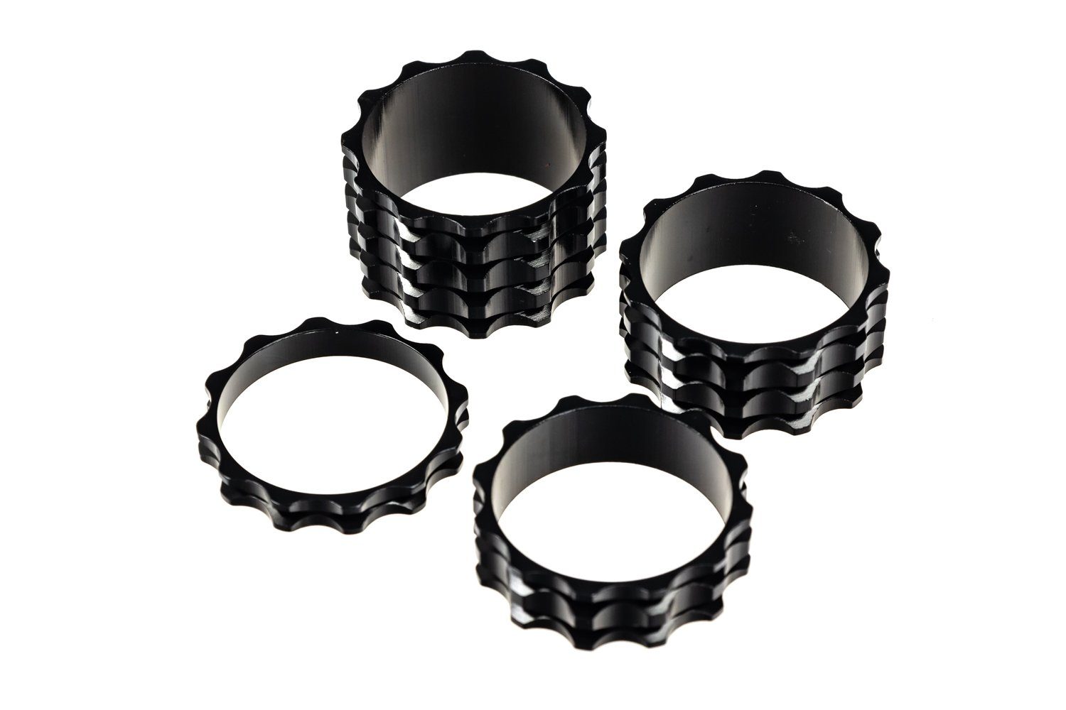 Non-Branded Lenkervorbau Alu A-Head Spacer Set Vorbau 4-teilig 1 1/8 Zoll Distanz Ringe 5/10/15