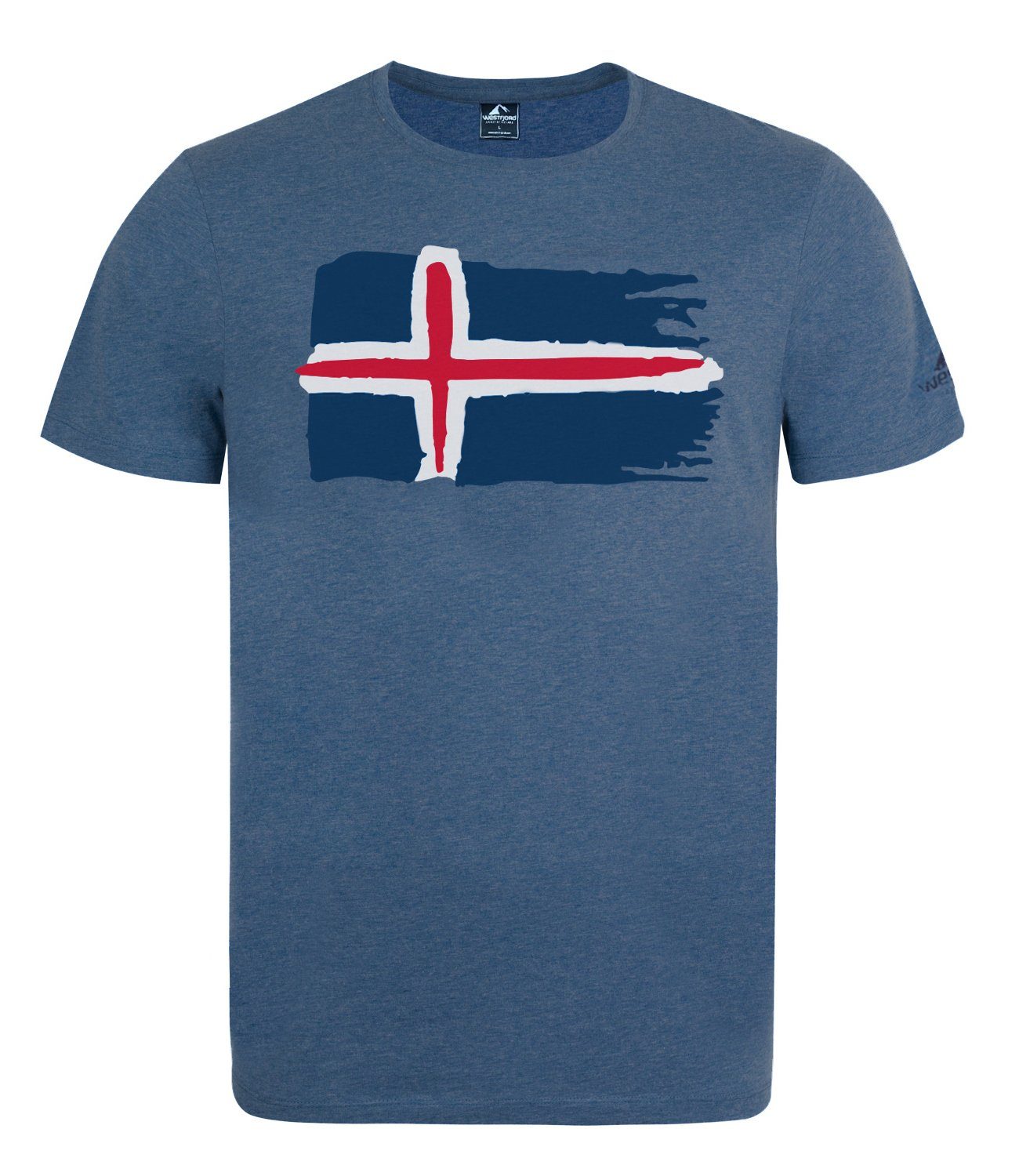 Westfjord T-Shirt Hekla Schnelltrocknend Französischblau