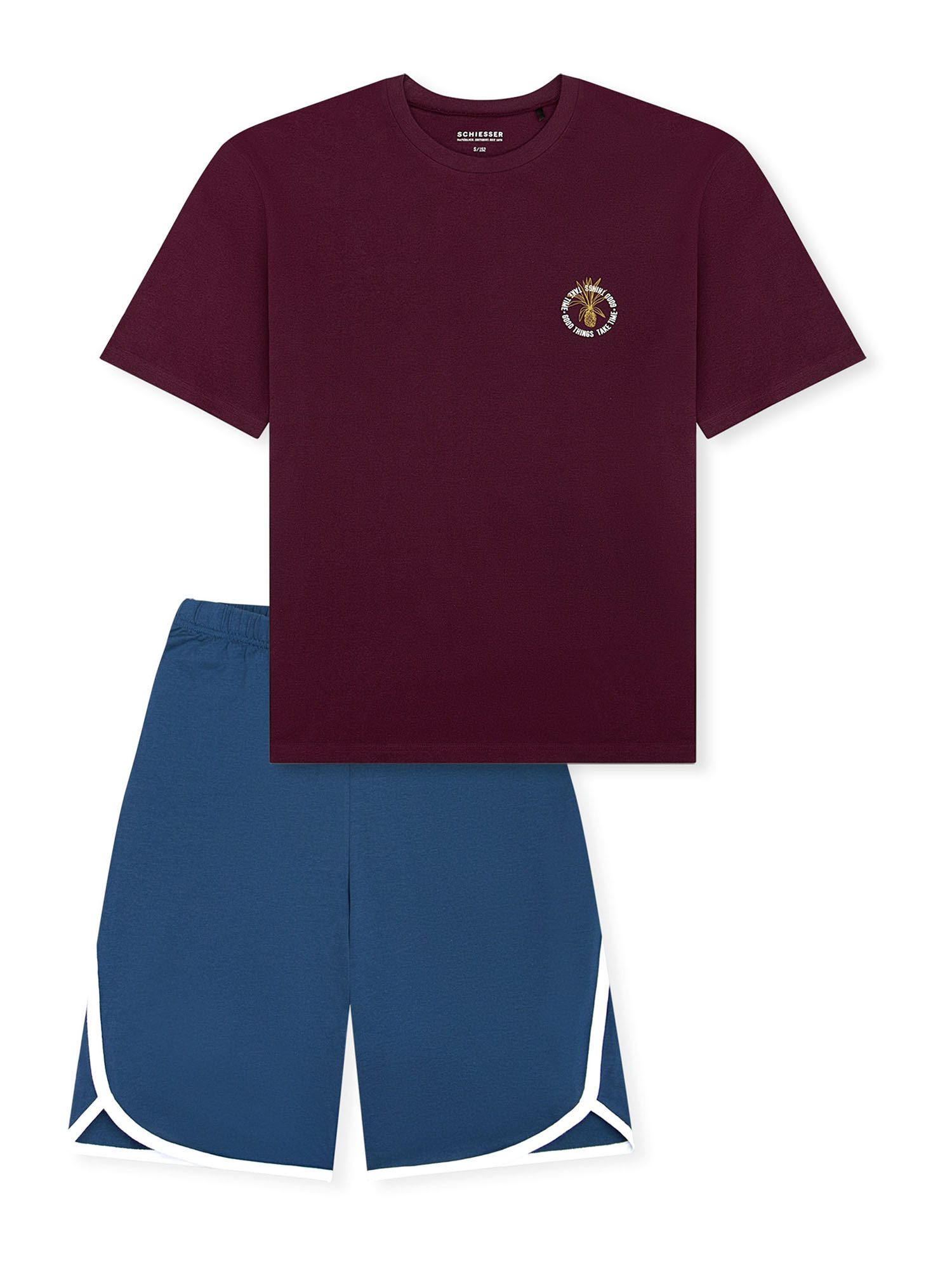 Schiesser Pyjama Nightwear (2 tlg) Schlafanzug, Pyjama Set, Nachtwäsche