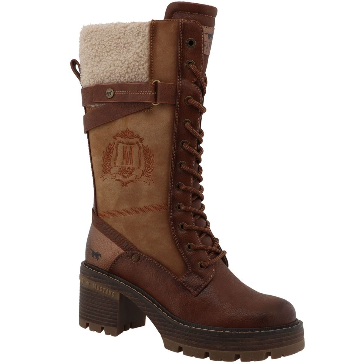 Mustang Shoes 15M0132011-cognac Stiefel Modischer Boot mit hohem Schaft