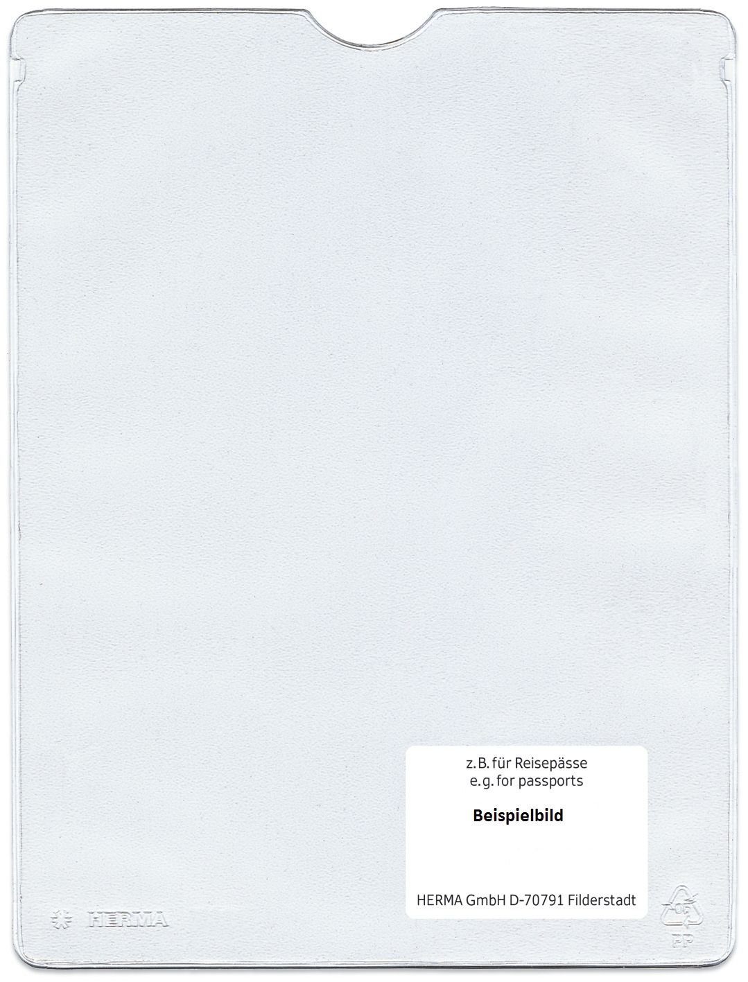 HERMA Kartenetui 5022 Ausweishüllen - 110x155 mm für Format DIN A6 Sparbücher geprägt d