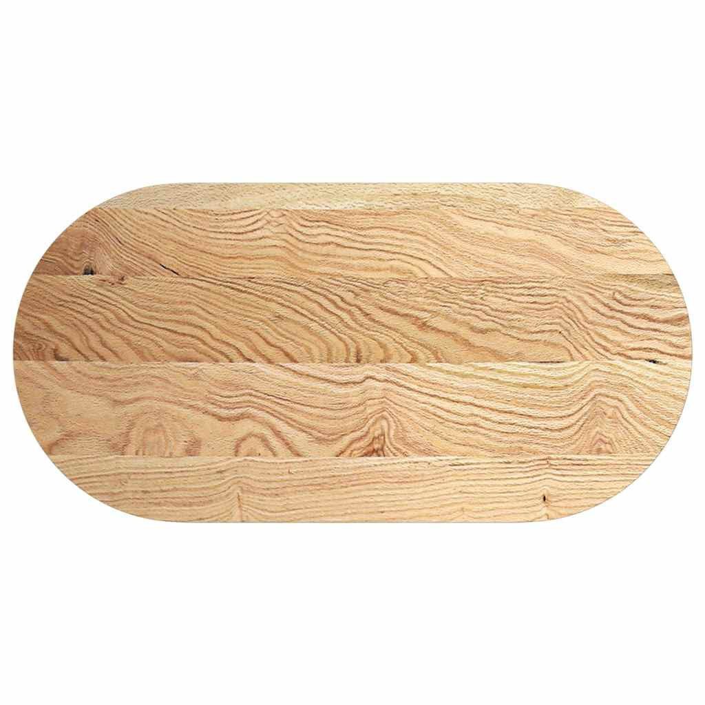 vidaXL Tischplatte Tischplatte 120x60x4 cm Massivholz Eiche Oval (1 St)