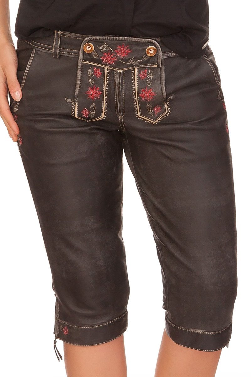 Spieth & Wensky Lederhose Trachtenlederhose Damen - FERIKE - schwarz