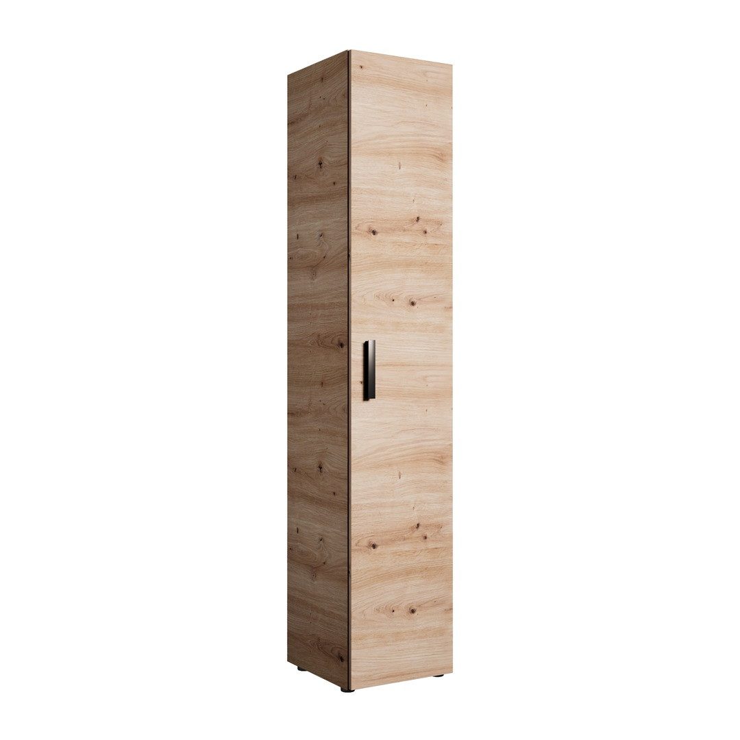 Beautysofa Garderobenschrank mit einer Tür MARGARET IV (passt perfekt in jeden Raum, in zwei Breiten zur Auswahl: 40cm oder 60cm) mit hoher Funktionalität und einer Kleiderstange