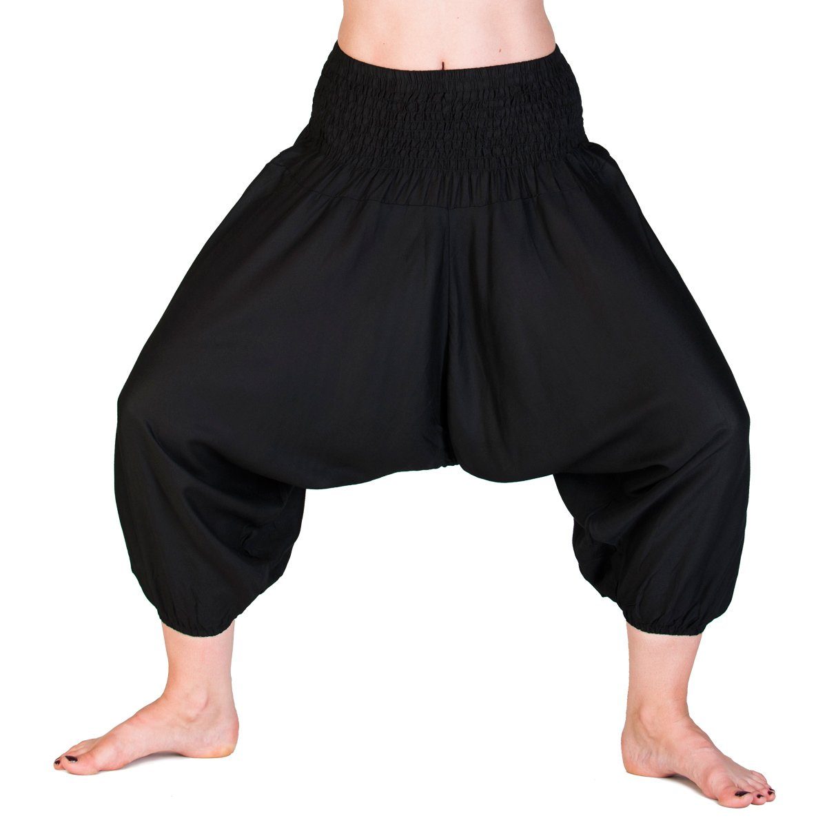 PANASIAM Pumphose Aladinhose für Kinder oder als 3/4-Hose Pumphose Freizeithose Haremshose als Caprihose aus hochwertiger natürlicher Viskose