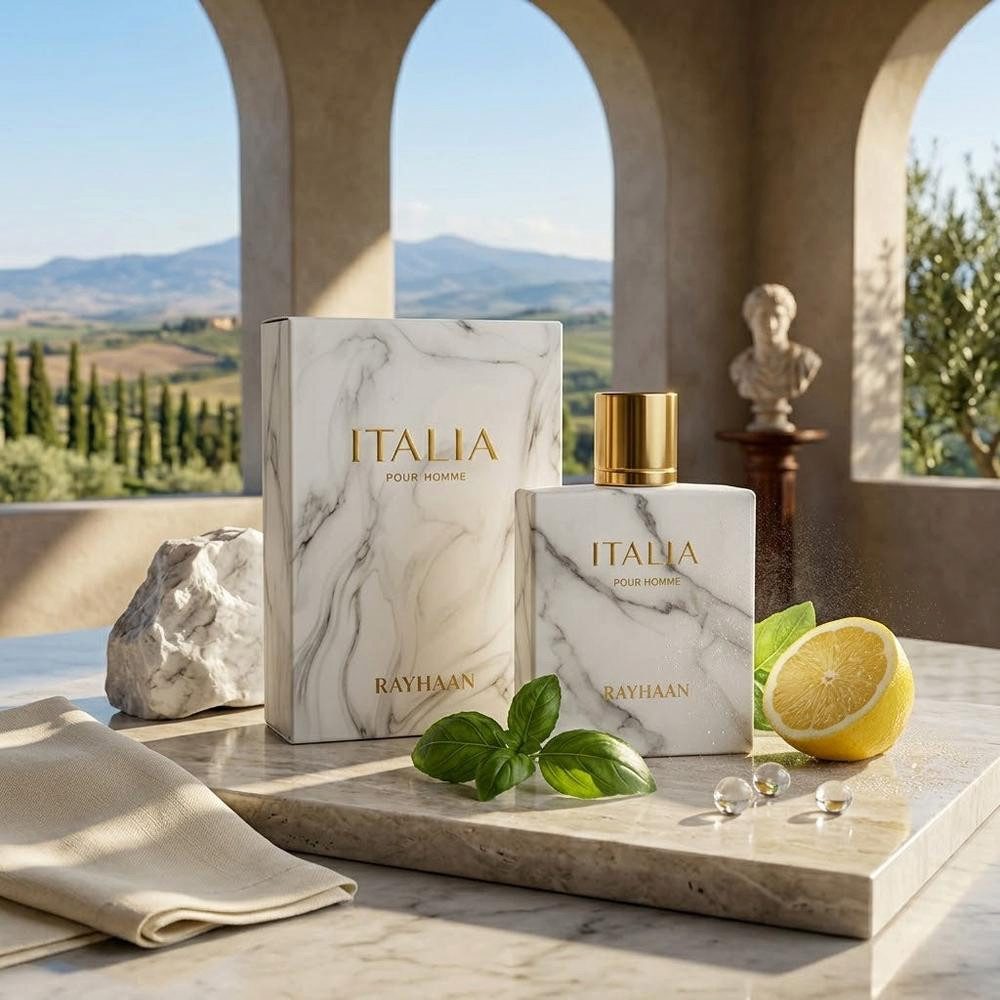 Rayhaan Eau de Parfum Rayhaan Italia Eau de Parfum 100 ml, Charakterstarker Duft mit orientalisch-holziger Signatur