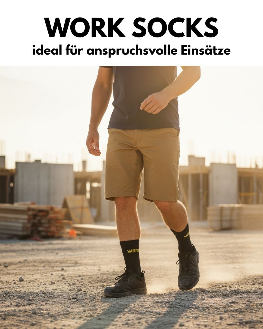sockenkauf24 Arbeitssocken Herren Premium WORK Socken mit Komfortbund verstärkt gepolsterte Sohle (5-Paar) ohne Naht aus 85% gekämmter Baumwolle, Ferse & Fußspi – Bild 2 von 5