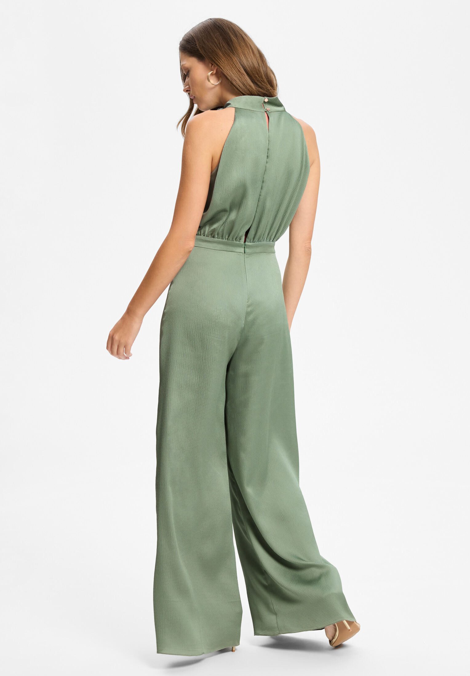 SWING Jumpsuit - Jumpsuit mit Schluppe aus Satin Oberteil in lockerer Passform – Bild 2 von 5