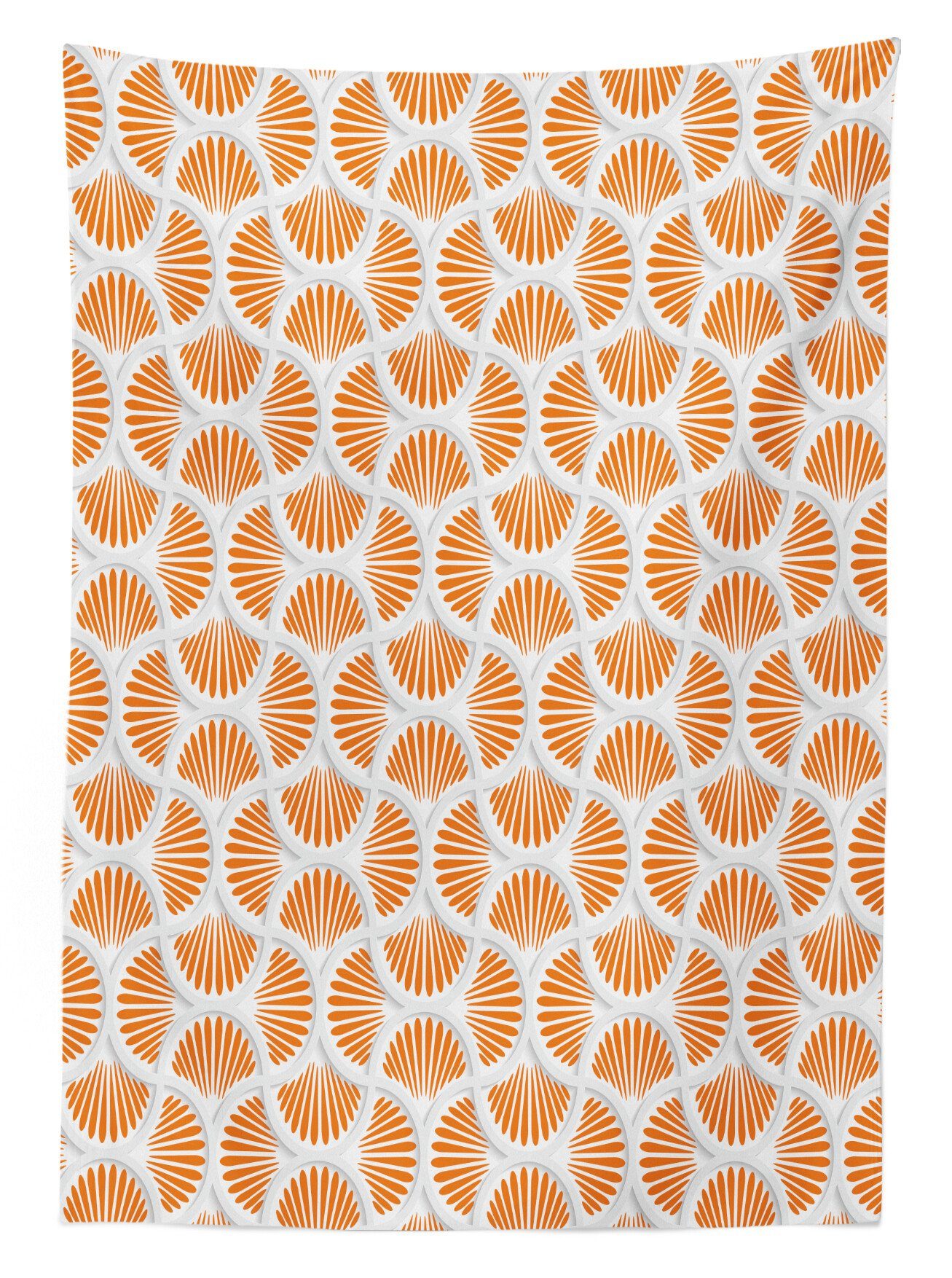 Abakuhaus Tischdecke Waschbar Weiß Farbfest Klare und Außen Bereich Style Für Grid 3D geeignet Orange den Farben