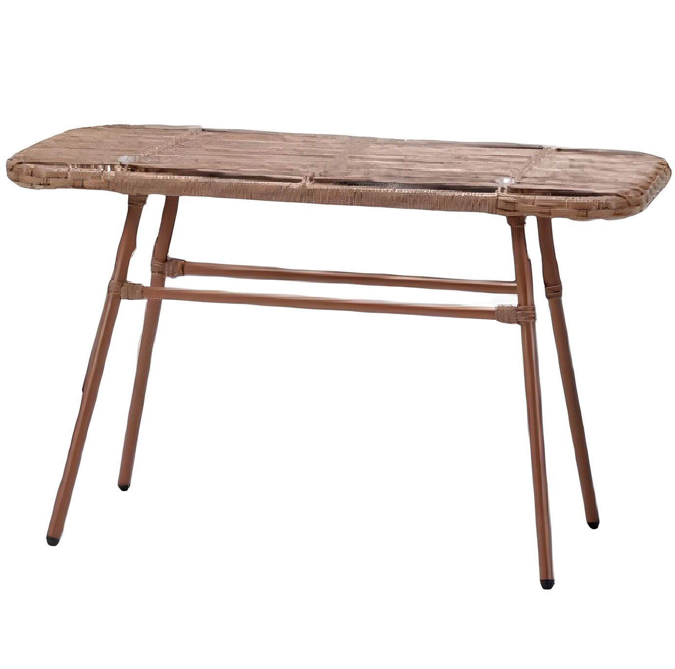 Xlmoebel Gartentisch Brauner Rattan Couchtisch im modernen Design mit eleganter Optik (Tisch), Hergestellt in Europa