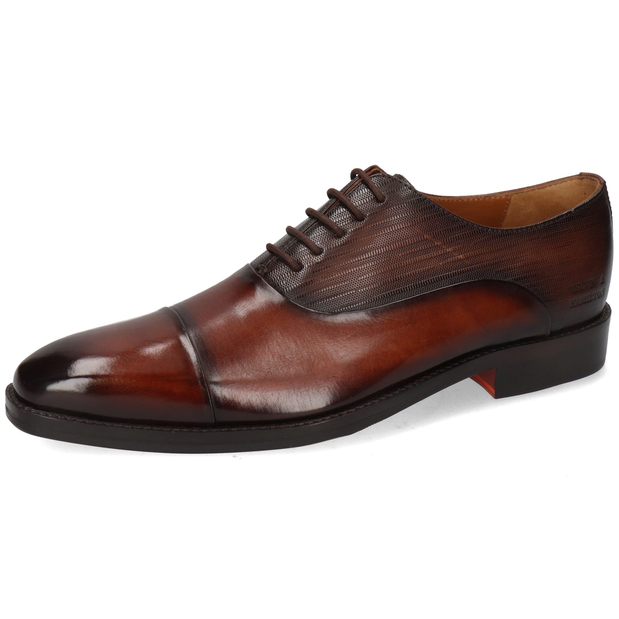 Melvin & Hamilton Lawrence 3 Leder-Oxford Schuhe für Herren Schnürschuh Flache Absätze, Echtes Leder, Vegetabile Gerbung