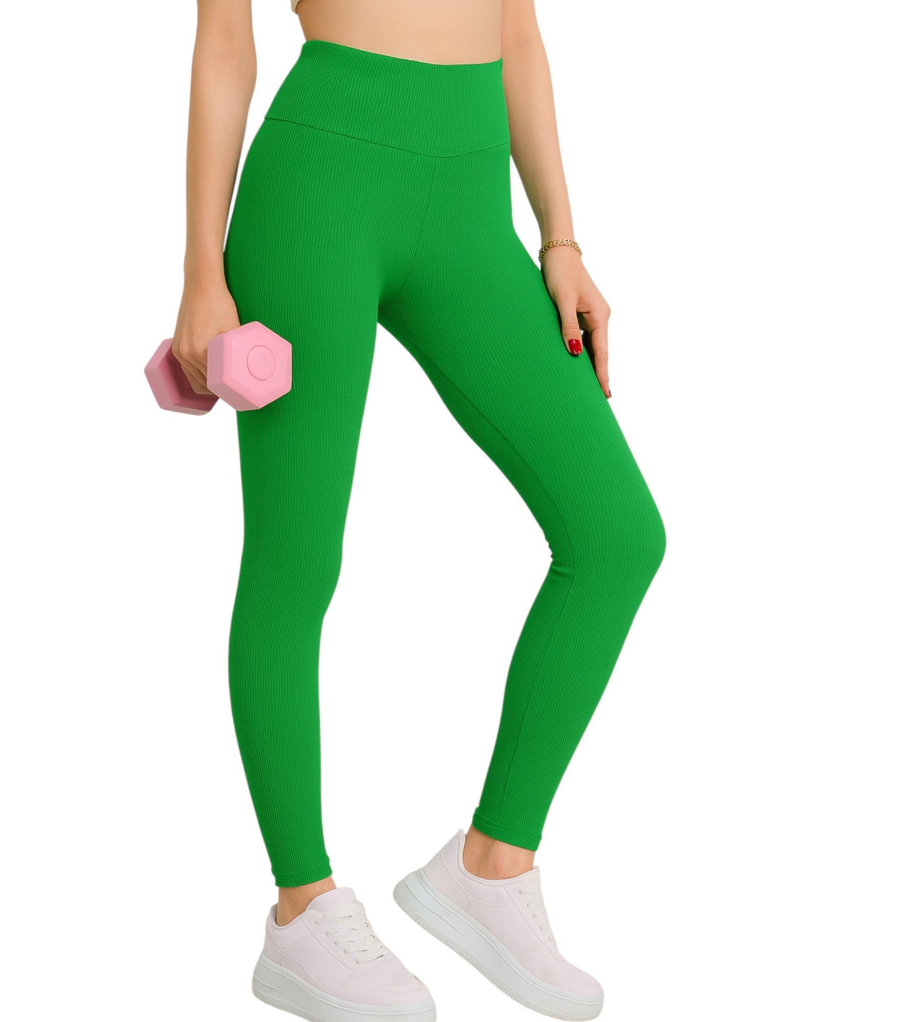 fashionshowcase Leggings Damen Sport-Tights mit Shaping-Effekt und engem hohem Bund Hohe Taille für zusätzlichen Komfort