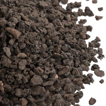 vidaXL Aquarien-Substrat Basalt-Kies 25 kg Schwarz 5-8 mm