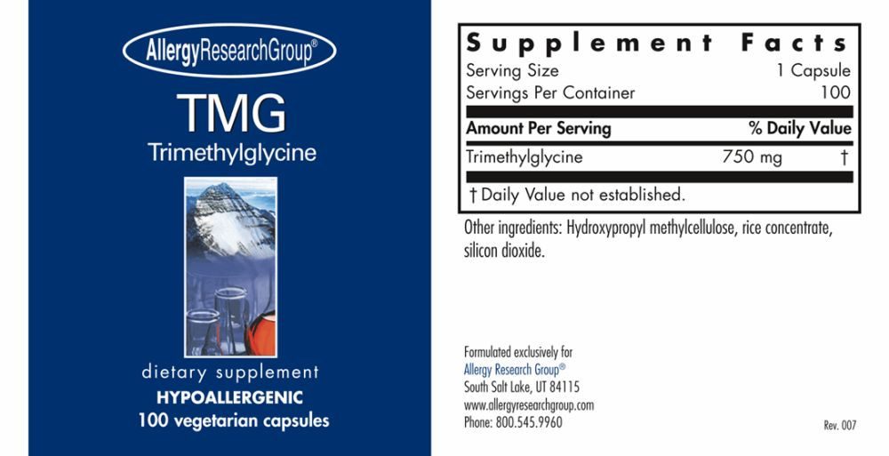 Allergy Research Group Allergy Research Group TMG- 100 veg. Kapseln Kapseln