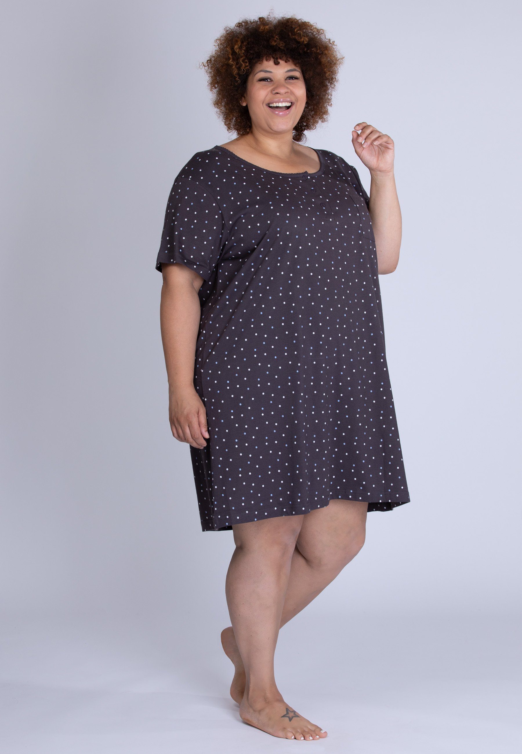 maluuna Sleepshirt maluuna Damen Übergrößen-Nachthemd mit günstig online kaufen
