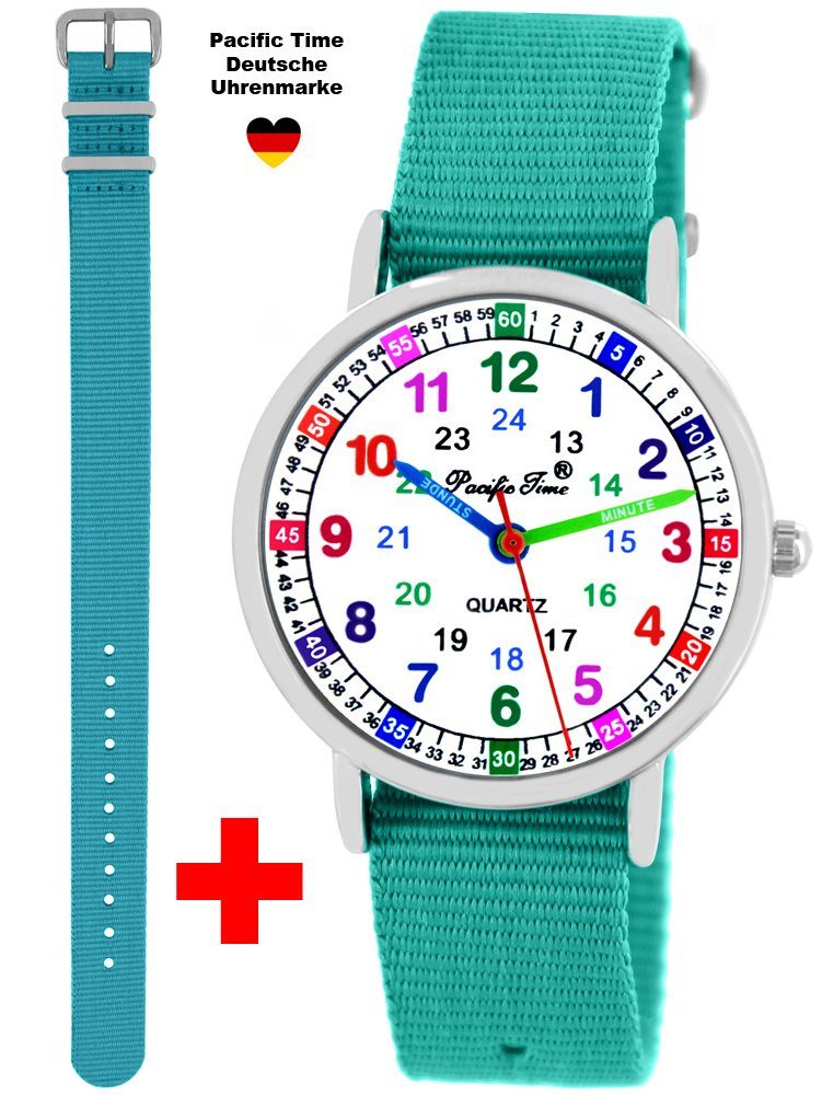 Lernuhr Set Gratis und - Versand Time Wechselarmband, Pacific Design Match Armbanduhr Mix Kinder Quarzuhr