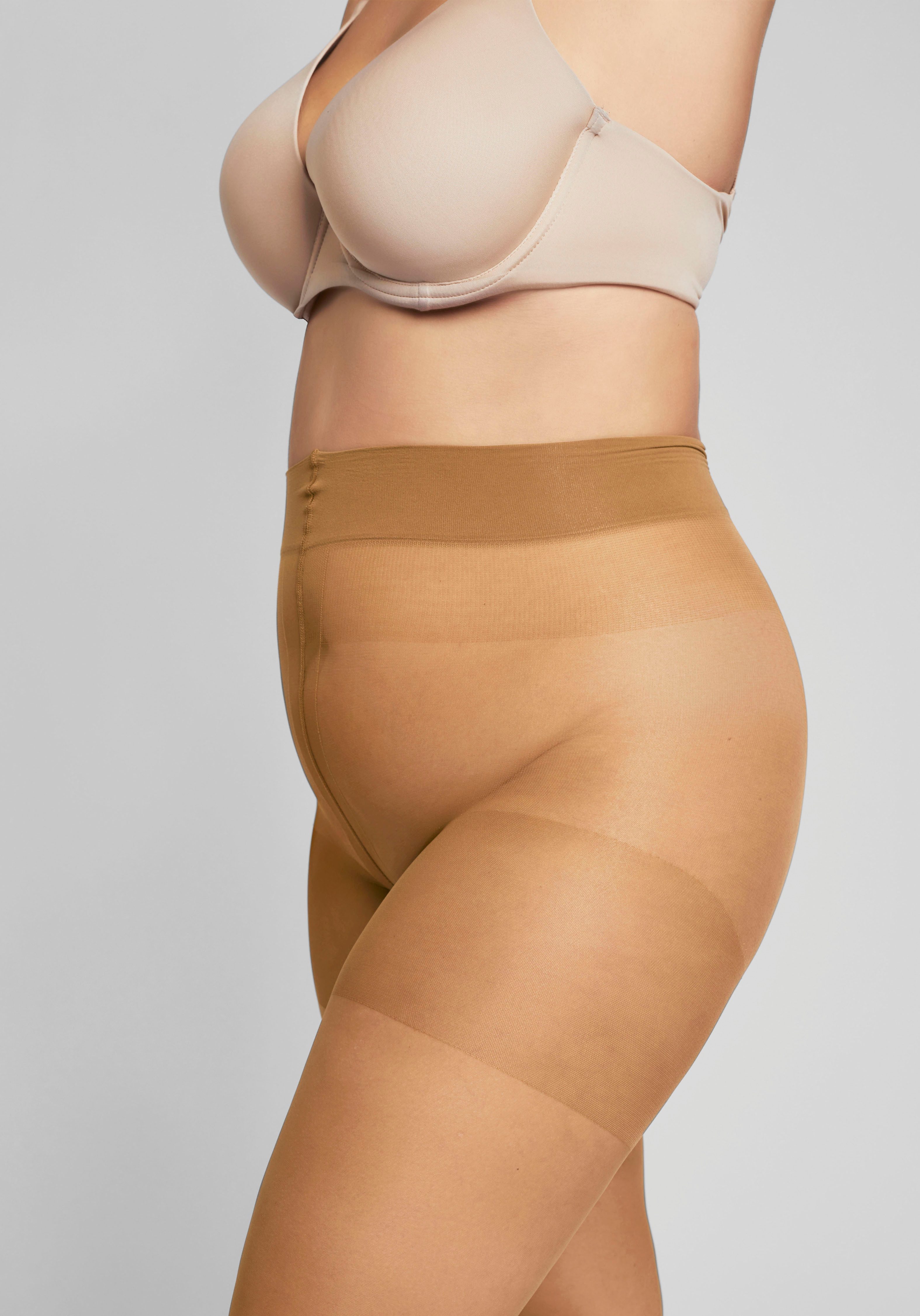Camano Feinstrumpfhose fine curvy 20 DEN Curvy-Tights, extra breiter Bund, Matt-Look