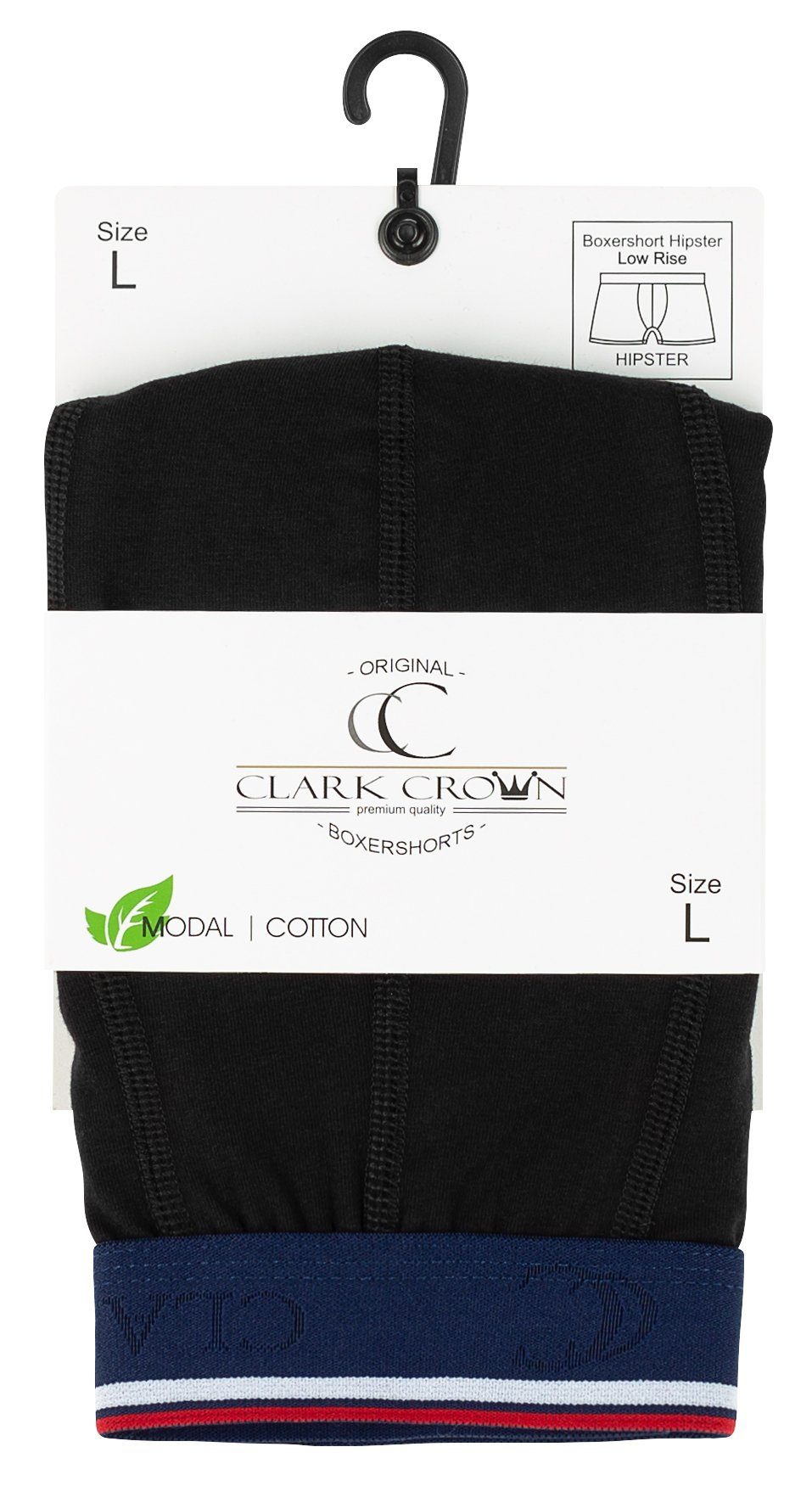 Crown® Modal Boxershorts (4-St) in Qualität Clark weicher Cotton schwarz