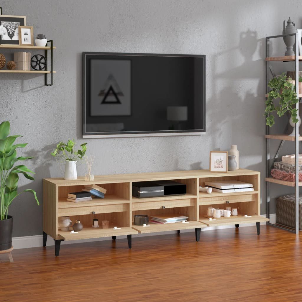 Sonoma-Eiche Holzwerkstoff furnicato TV-Schrank 150x30x44,5 cm