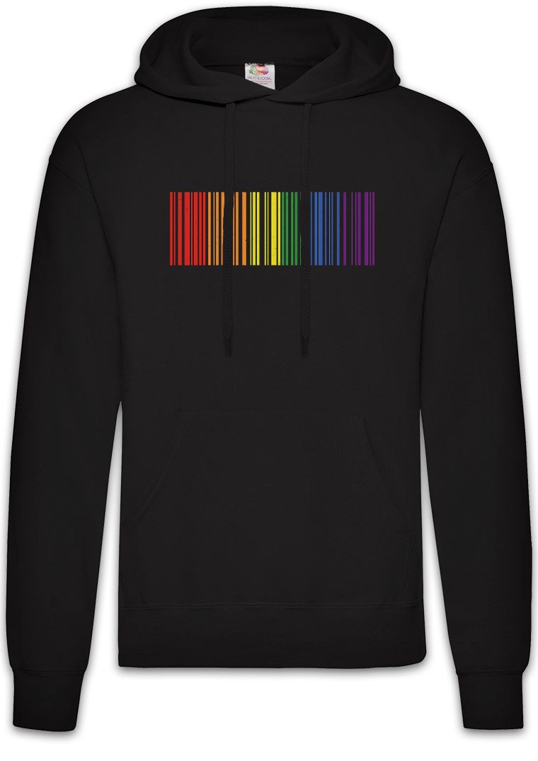 Hoodie Rainbow Barcode Herren Hoodie LGBTQ Gay Regenbogen Pride Schwul