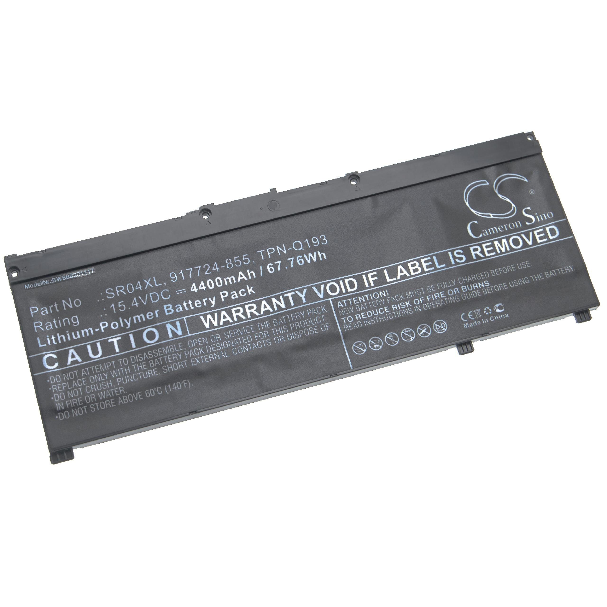 vhbw für HP 15-CE005NC, 4400 mAh passend Omen Laptop-Akku 15-CE005TX, 15-CE006TX, 15-CE004TX,