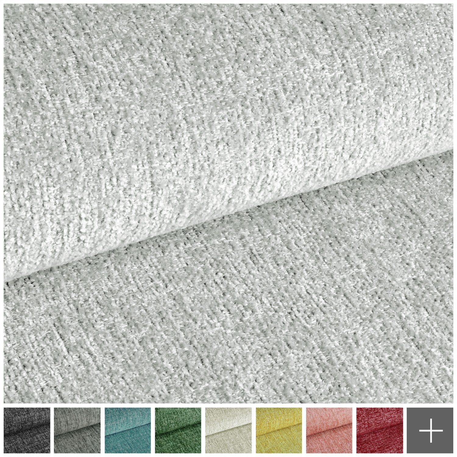 novely® Stoff exquisit TESSANO - Samtweicher Chenille-Polsterstoff, Schwer Entzündbar, Robust, Abriebfest, Meterware, 1lfm – Bild 3 von 5