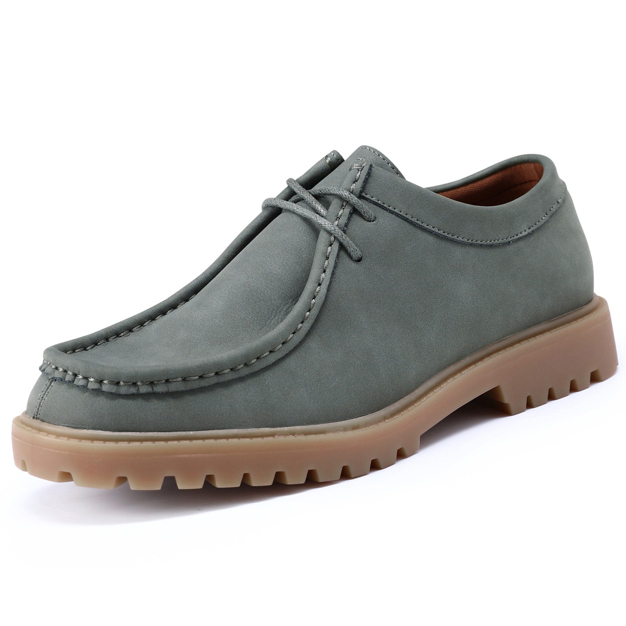 Allthemen Schnürschuh Herren casual Halbschuh in einfaches Aussehen Ledersc günstig online kaufen
