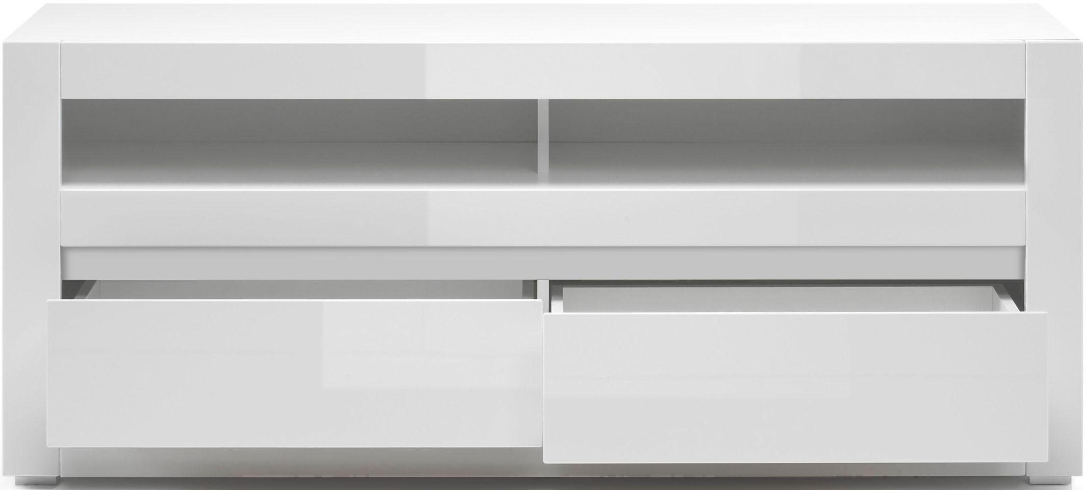 Home affaire Lowboard Carat, Breite 150 cm, wird mit 2 Leisten geliefert (weiss und grau)