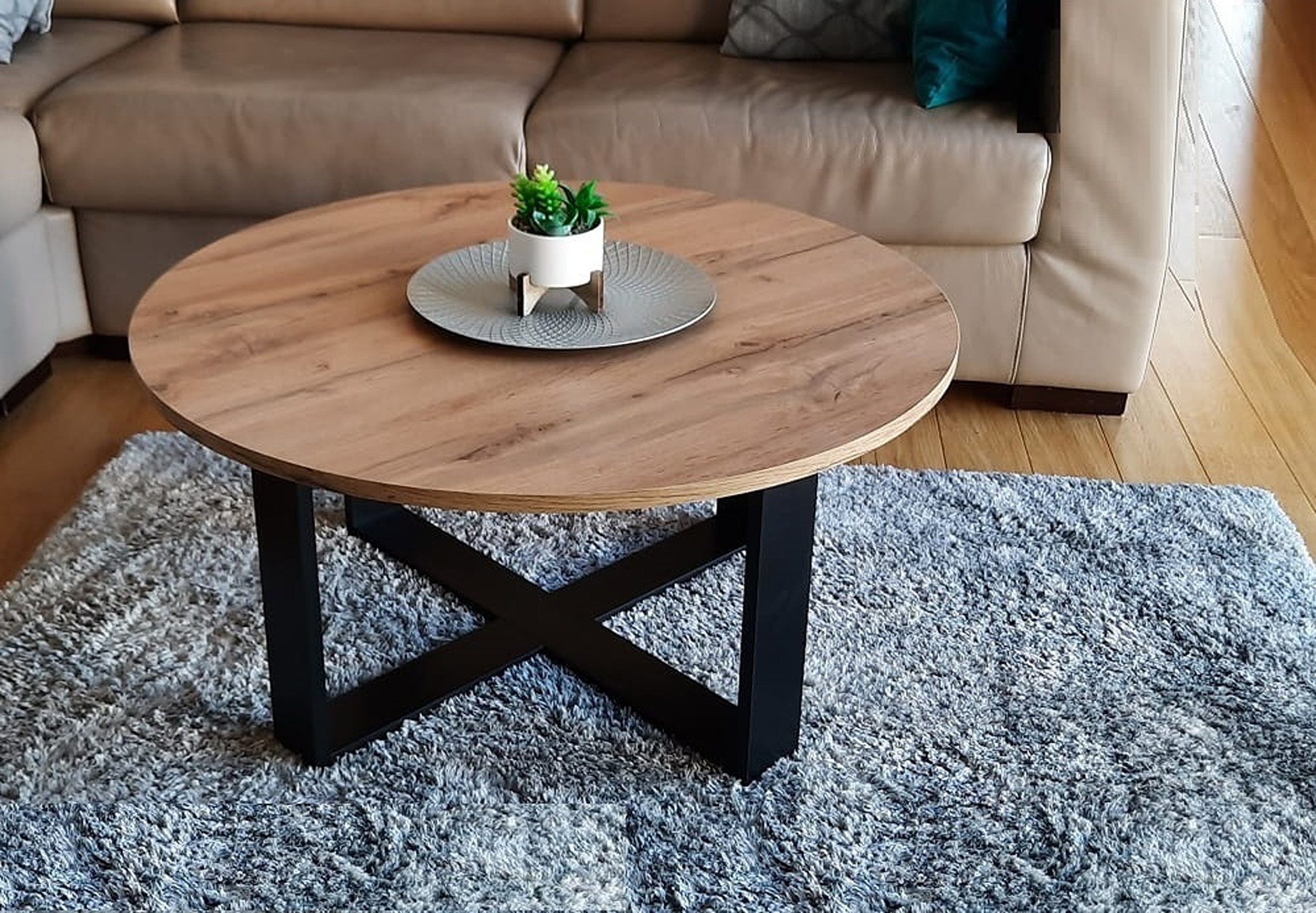 designimpex Couchtisch Design DA-333 rund Wohnzimmertisch günstig online kaufen