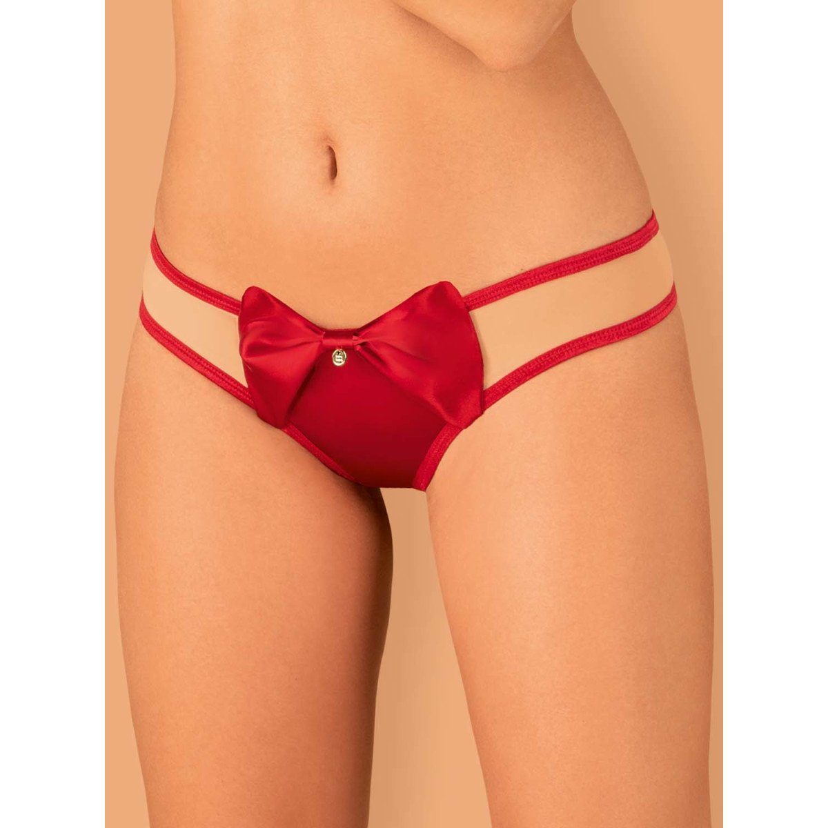 (L/XL,S/M) - Rubinesa OB thong Panty Obsessive red
