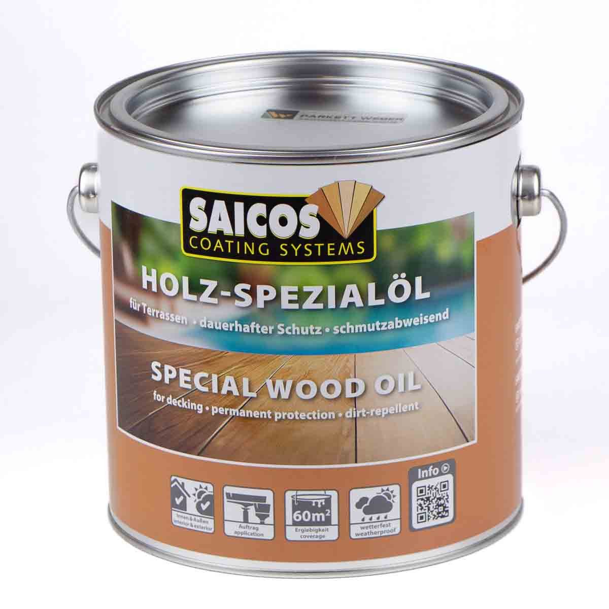 Saicos Holzöl Saicos Holz-Spezialöl Terrassenöl Thermo (0125) 2,5 Liter