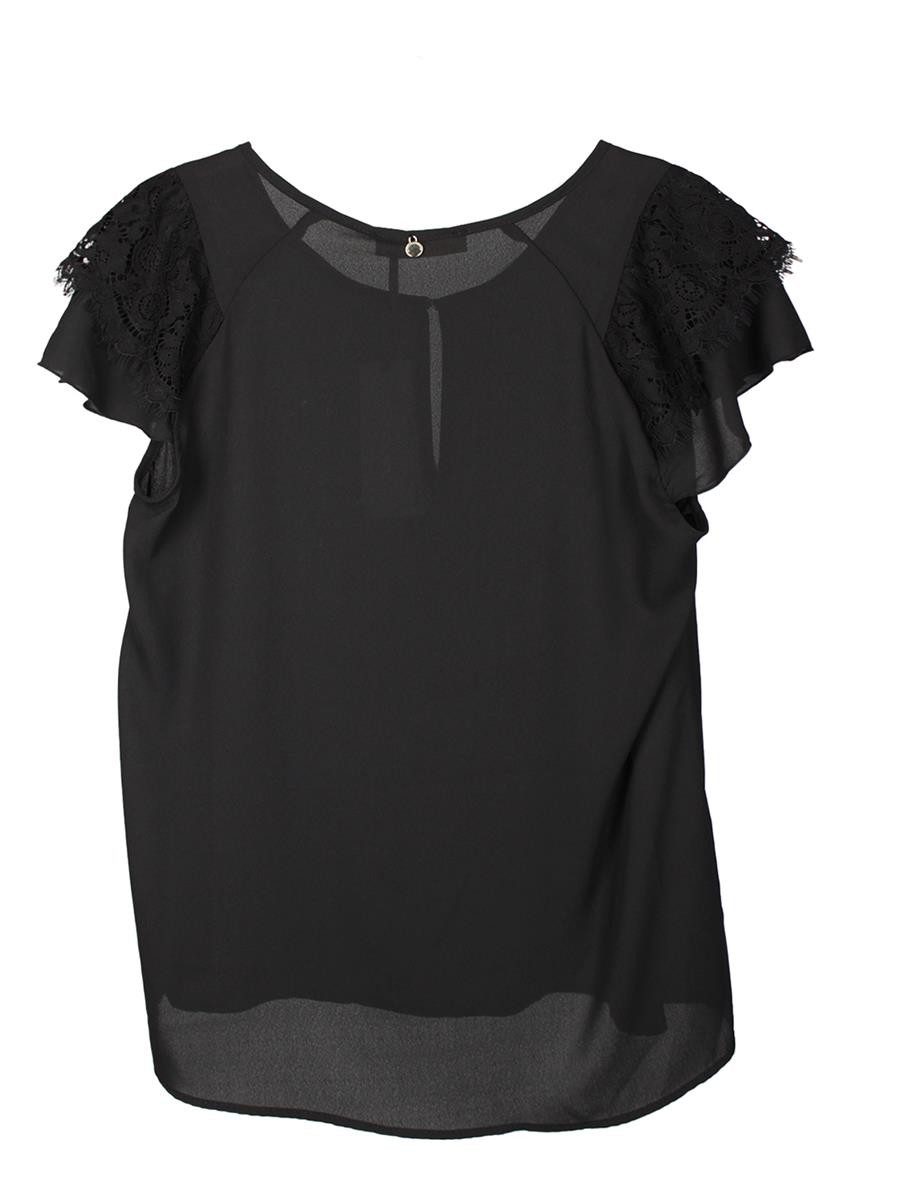 Rinascimento Shirttop Rinascimento Damen Bluse Gr. XL Schwarz Neu