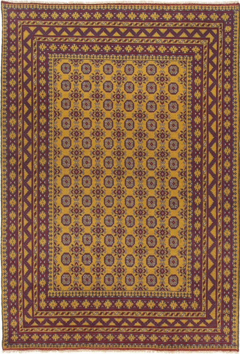 Orientteppich Afghan Akhche 203x294 Handgeknüpfter Orientteppich, Nain Trading, rechteckig, Höhe: 6 mm