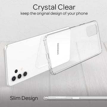 Nalia Smartphone-Hülle Samsung Galaxy A32 5G, Klare Hybrid Hülle / Harte Rückseite / Kratzfest / Super Transparent