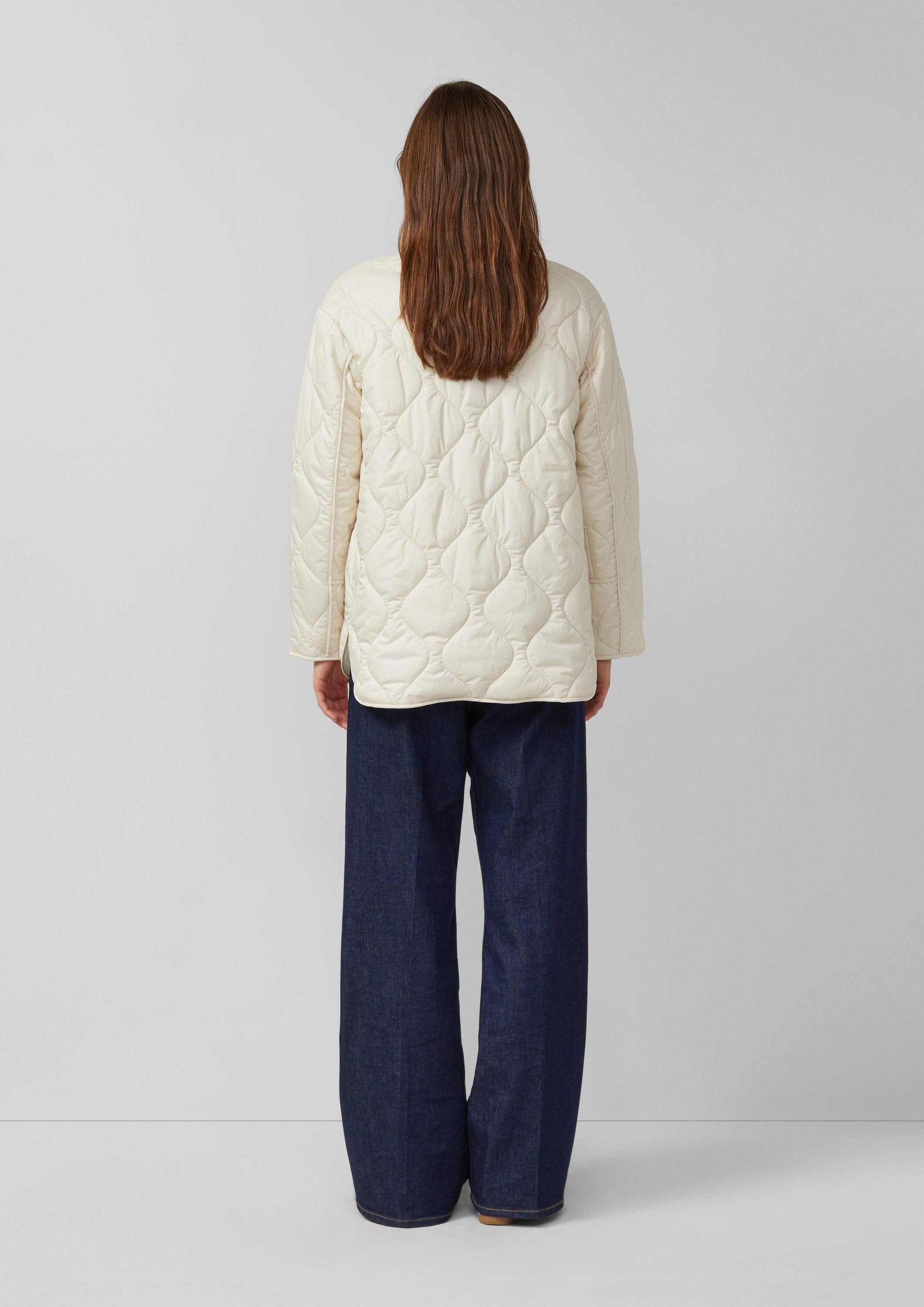 s.Oliver Funktionsjacke Outdoor-Jacke Steppjacke mit Bomberkragen und seitlichen Schlitzen