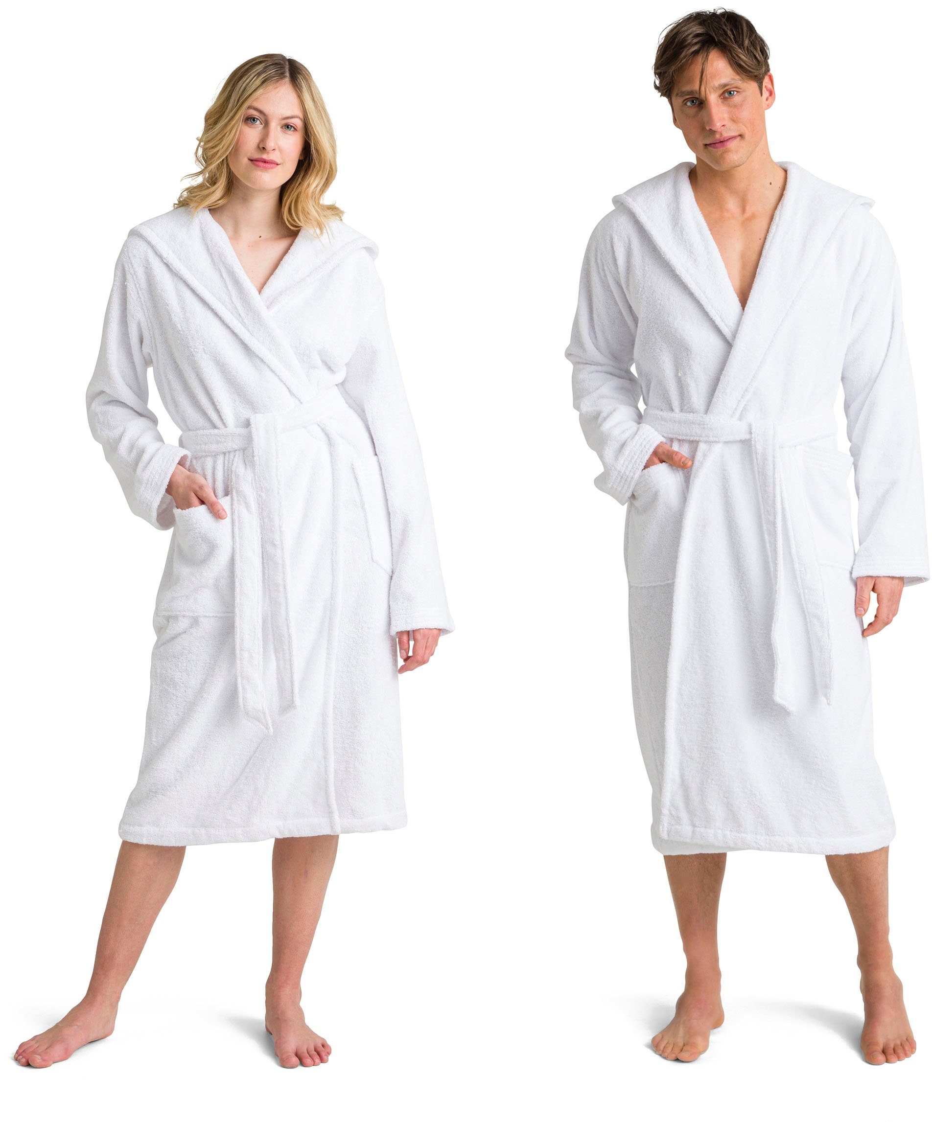 Unisex-Bademantel Superwuschel Kapuze, ideal für Sauna & Spa, Hotelbademantel