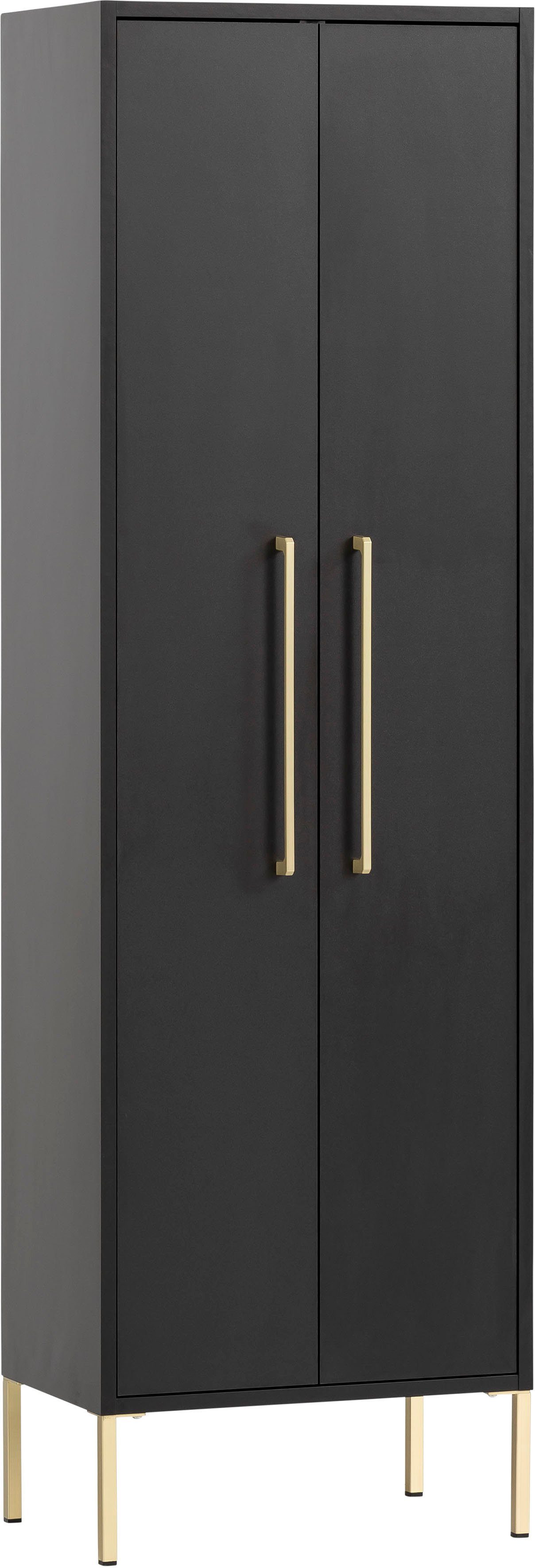 Schildmeyer Midischrank Sarah Badmöbel, Breite 46,2 cm schwarz | schwarz | Midischränke