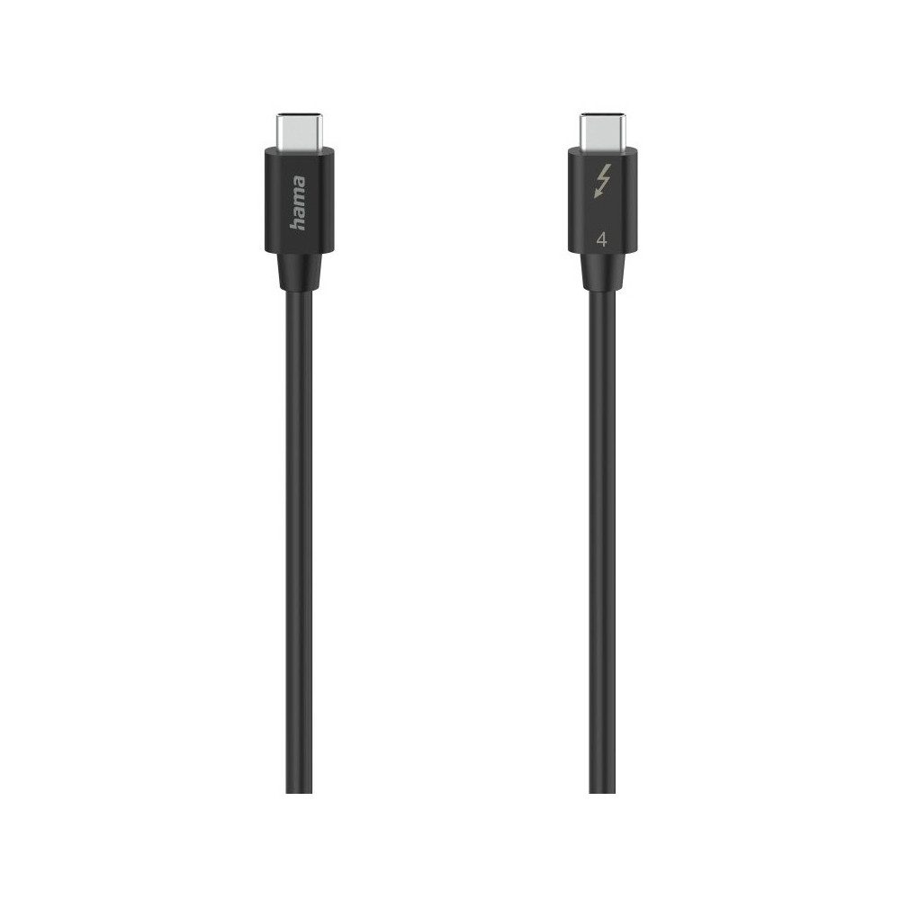 Hama Hama Thunderbolt-4-Kabel USB-C (0,8m) schwarz Thunderbolt-Kabel, USB-C, Hochwertige Materialien
