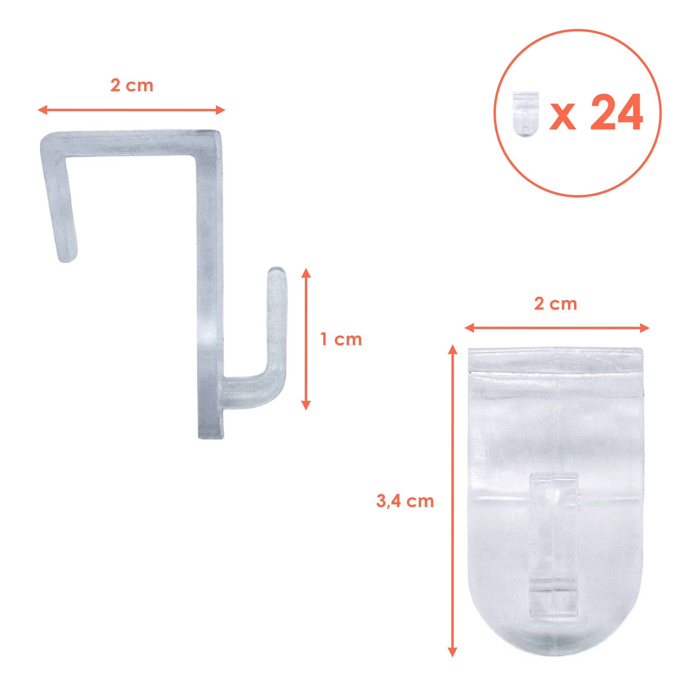 Spetebo Fensterhaken Kunststoff Dekohaken transparent, Fenster mit ca. 18mm günstig online kaufen