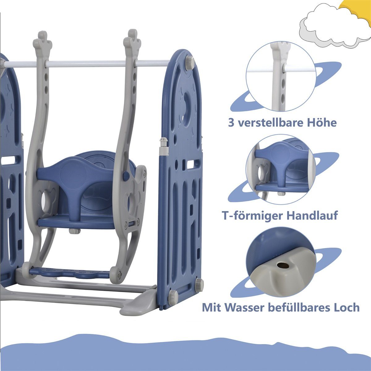 Wilitto Slide Laufstall Laufstall Korb Ball Panel, Swing Basketball Grün mit faltbar , 16