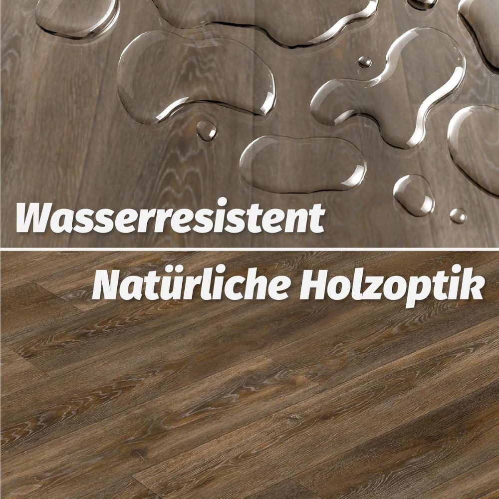 HORI Vinylboden HORI Klick-Hartvinylboden Eiche, Boden für Wohnräume Trittschall, Rigid SPC, Cairns, XXL Bodenbelag, Paket, 8 Stück pro Paket, Leicht zu installieren, geräuschdämpfend und feuchtigkeitsbeständig.