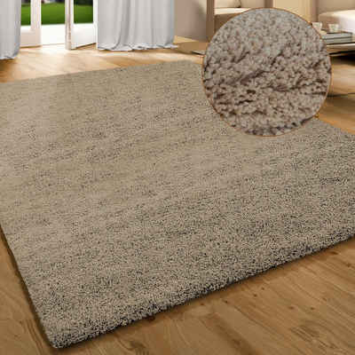 Hochflor-Teppich »Shaggy-Teppich Prestige Sand, Erhältlich in 5 Farben, Teppich, Teppichläufer«, Floordirekt, rechteckig, Höhe 30 mm, Extra flauschig