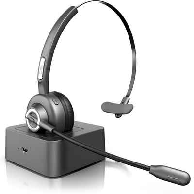 CSL Wireless-Headset (Bluetooth, Mono, Bluetooth, Ladestation, Kopfhörer mit flexiblem Mikrofon)